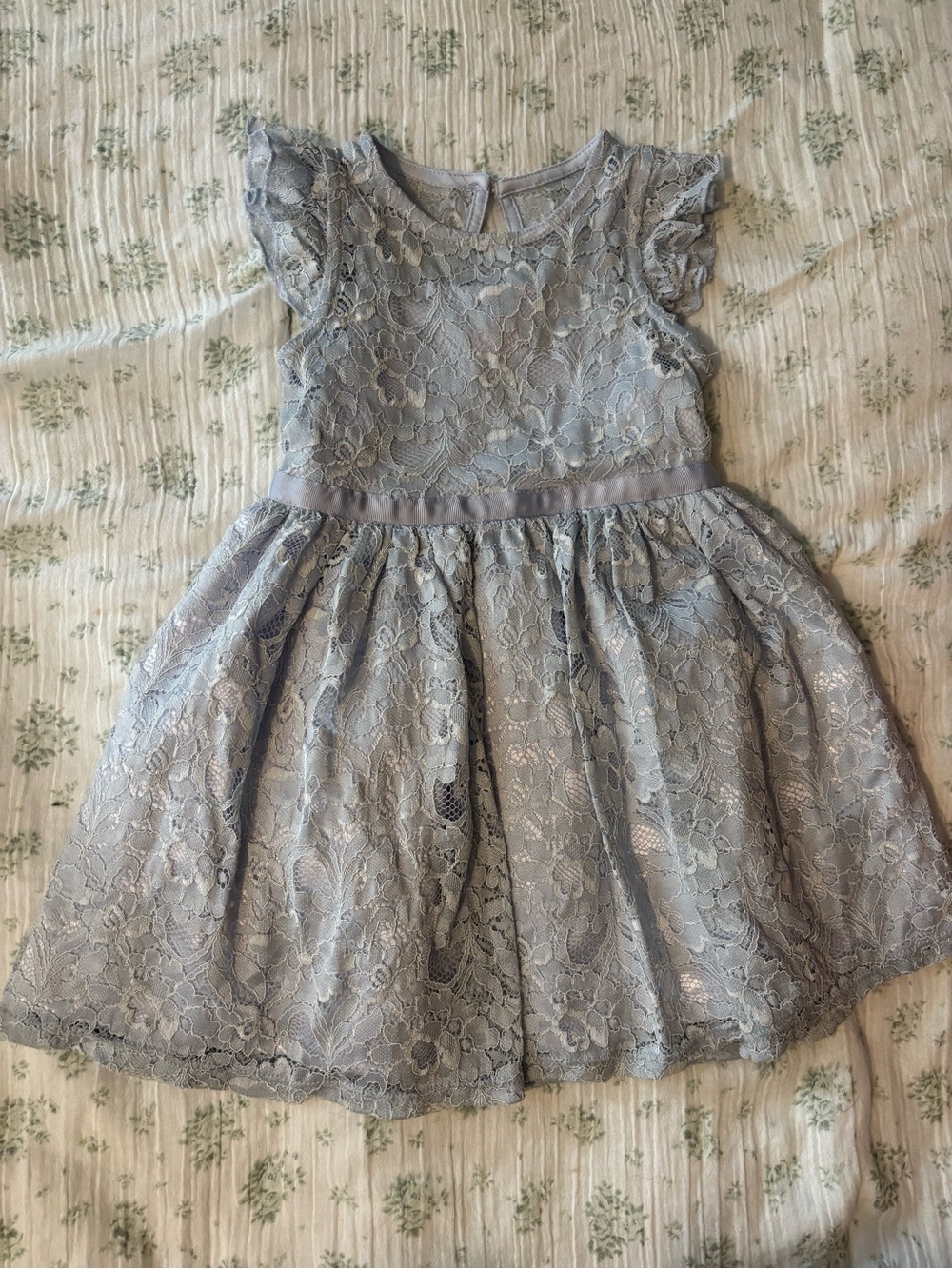 Kids Lace Party Dress in Light Blue - Classic Girls' Occasion Dress